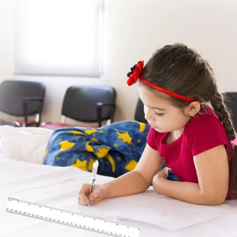 M5TB 2PCS Clear Acryl gerade Herrscher