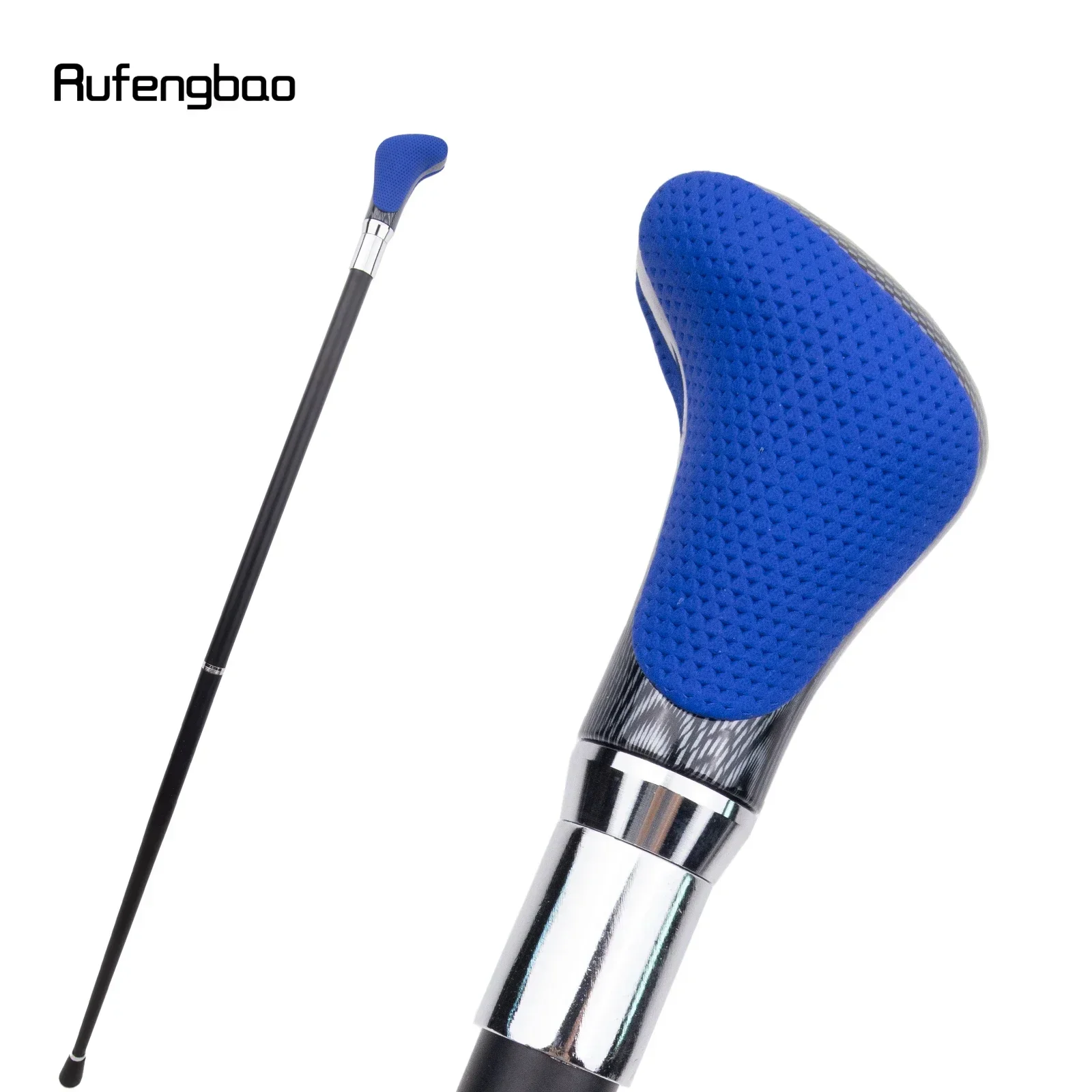 

Синяя, черная кожаная белая трость, модная повседневная джентльменская элегантная трость для косплея, 94 см, сценическая трость для выступлений