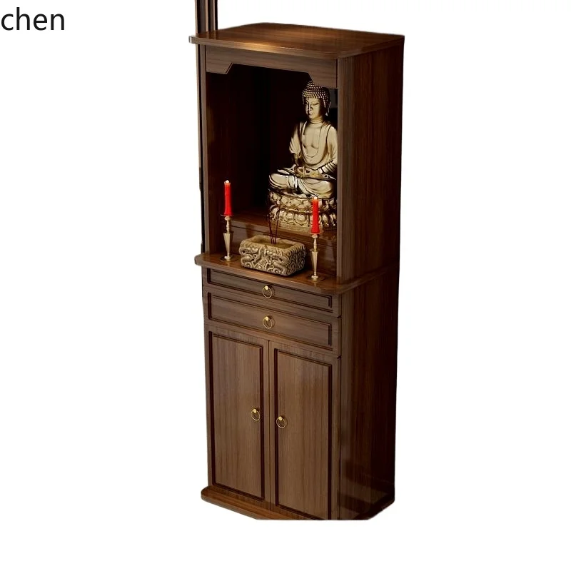 

HSN Buddhist Scene Standing Cabinet Buddhist Guanyin Shrine Buddha Statue Buddha God of Wealth Buddha Table Offering Table