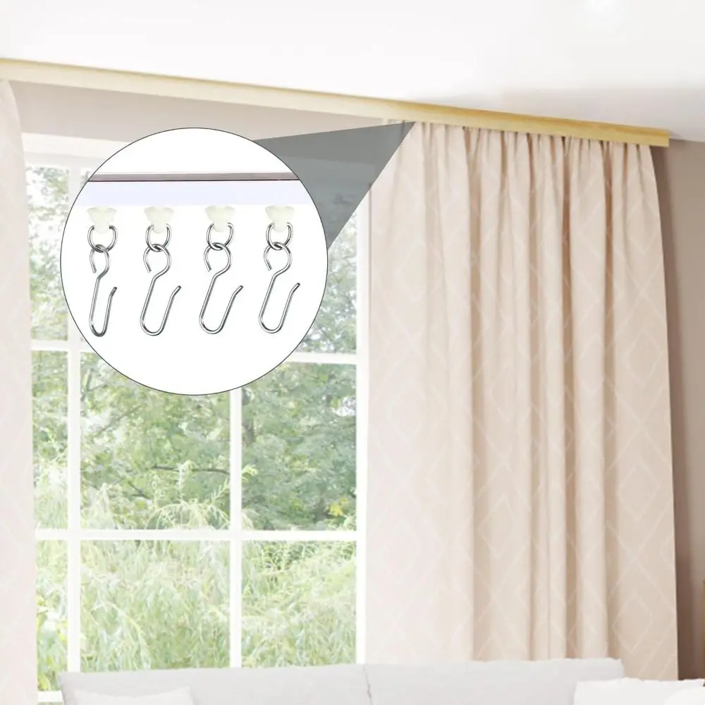 10pcs White Plastic Curtain Track Glider Easy Install Heavy Duty Shower Curtain Pulley Silent Operation Smoothly Slide