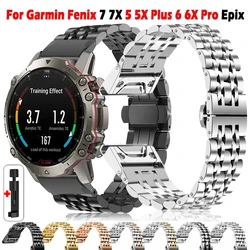 Quickfit Watch Metal Strap For Garmin 20 26 22mm Fenix 7S 7x 7 6S 6X 6 Pro 5X 5 5S 935 945 Enduro Gen2 Stainless steel Smartband