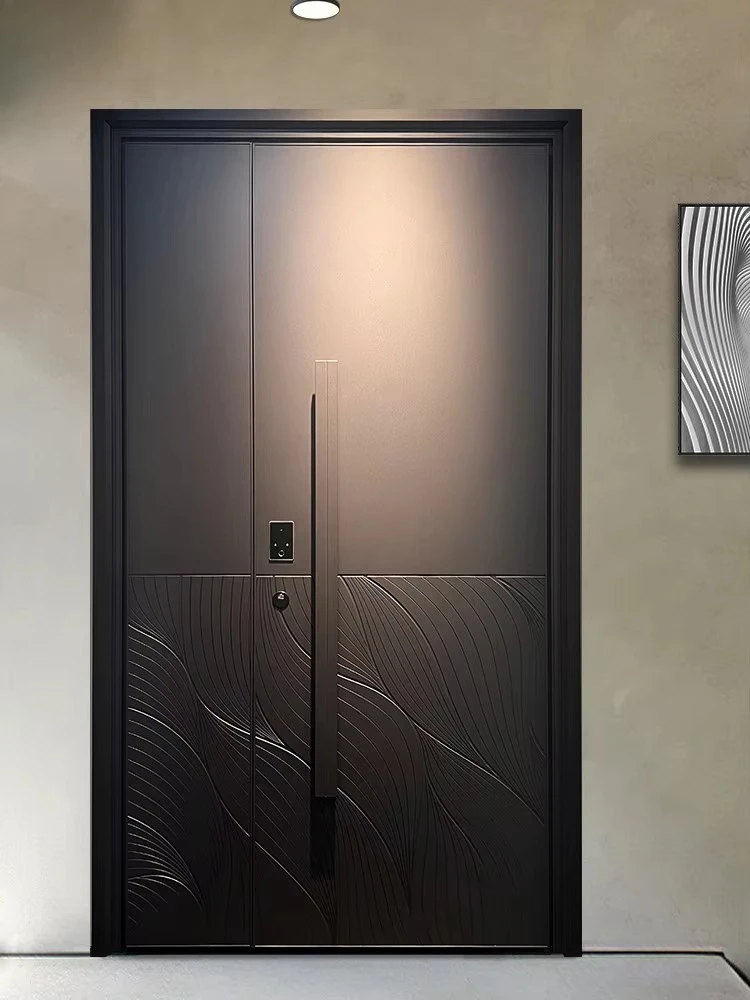 xx-Custom Doors Master-Slider Villa Gates Double-Leaf Entrance Doors Explosion-Proof Cast Aluminum Doors Custom Security Door