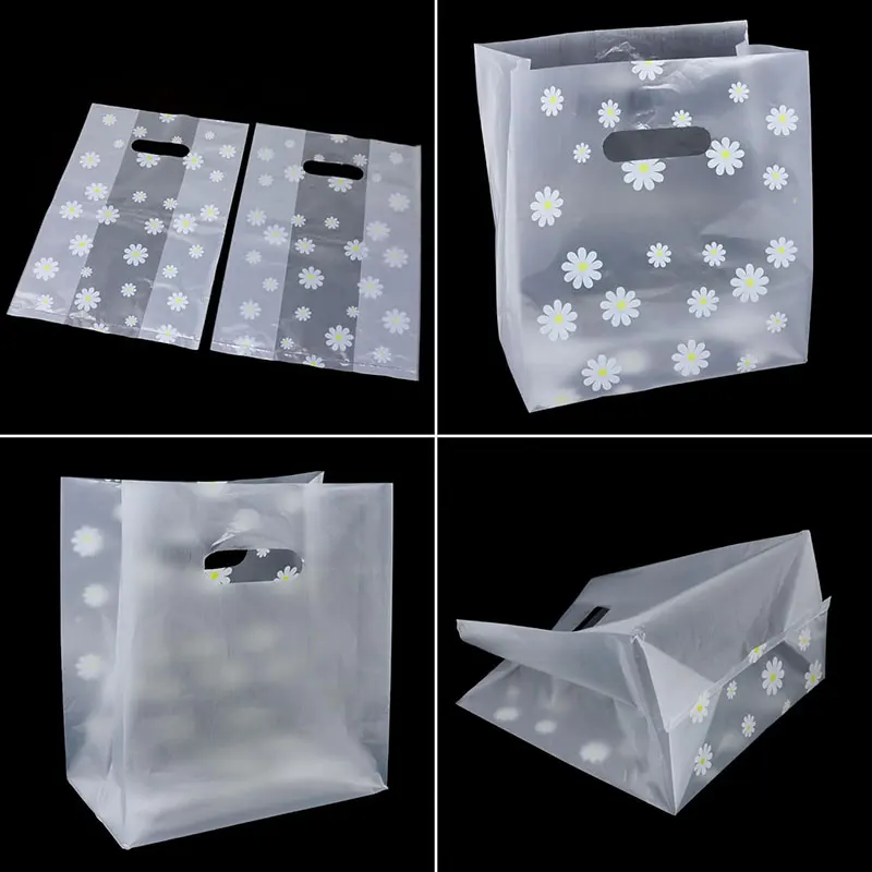 50/100 قطعة أكياس هدايا بلاستيكية مطبوعة على شكل ديزي مع مقبض بلاستيكي ، حقيبة هدايا 30*20 سنتيمتر ، مثالية للعطلات والحفلات ومتاجر البيع بالتجزئة #4