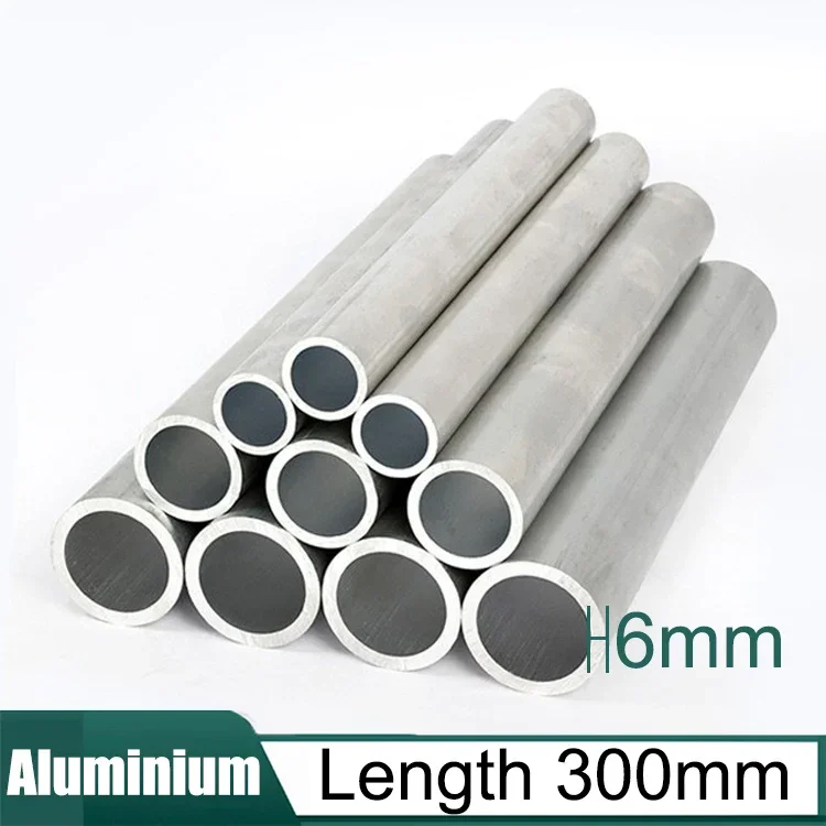

1Pc Aluminum Tubing Length 300mm OD 14mm-62mm Seamless Thickness 6mm Aluminum Round Tube Metal Straight Pipe