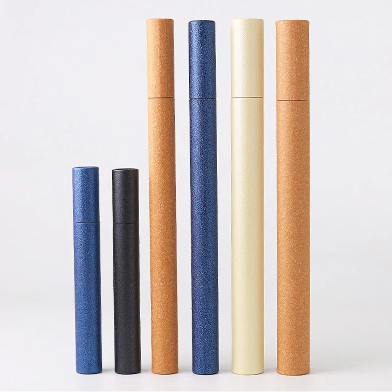 200Pcs 4 Colors 5 10 20 Gram Small Perfume Paper tube Packaging Joss Stick Convenient Carrying Kraft Paper Incense Tube Give Box