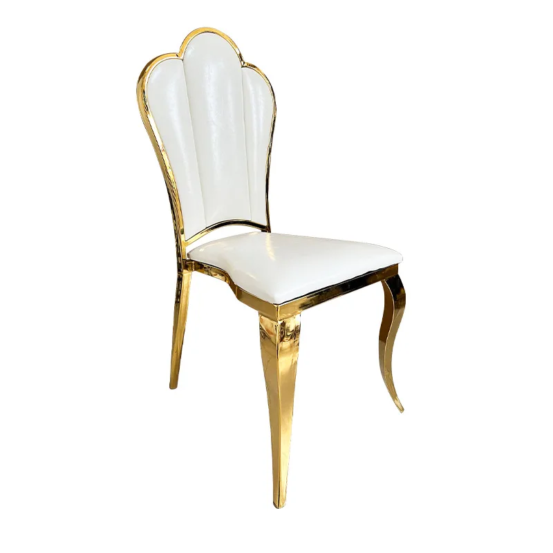 

European Hotel Restaurant Banquet Wedding Hall Stainless Steel Soft Bag Backrest Plum Blossom Stool Chair TiffanyChair