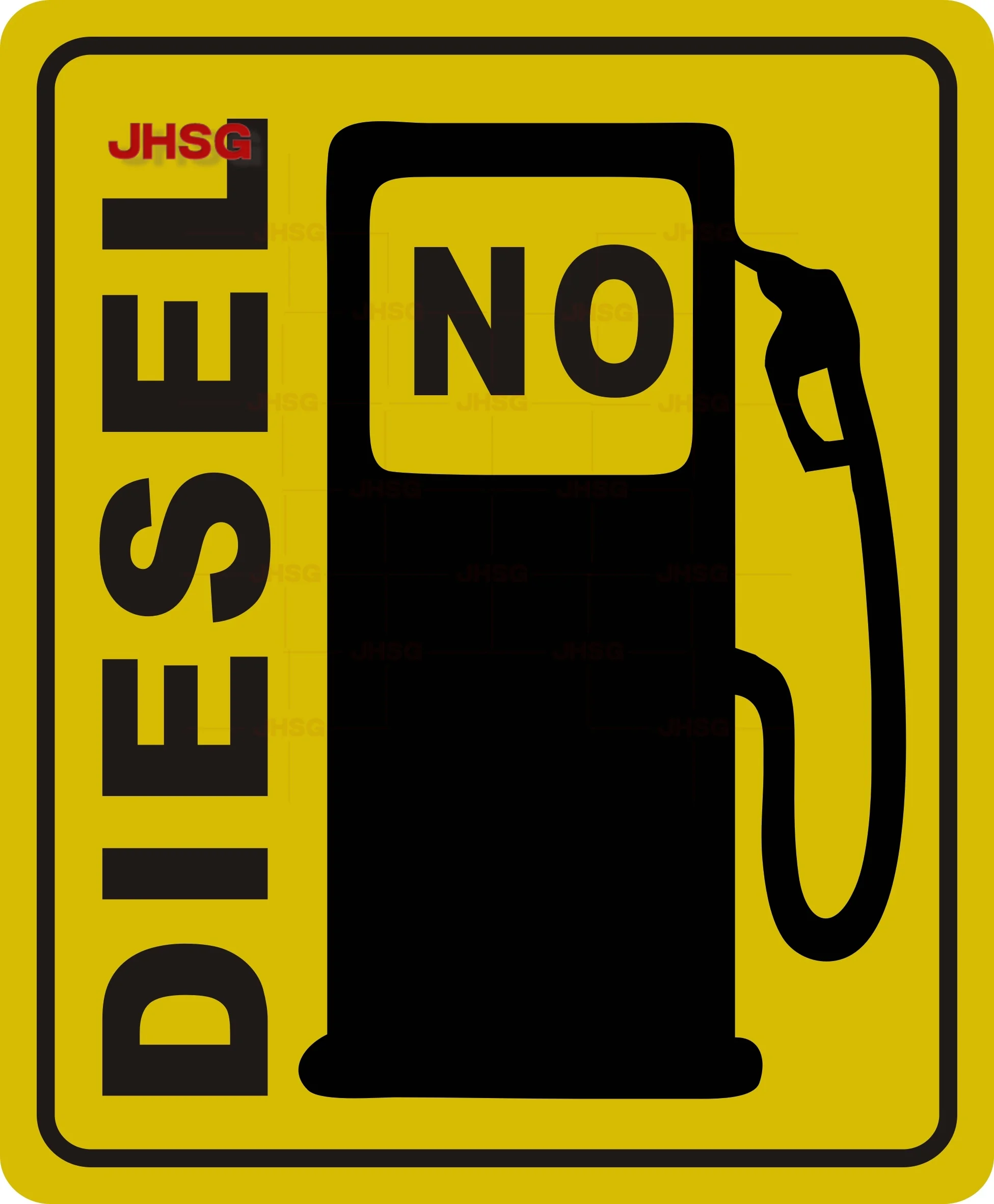 Fun Warning Gas Station Diesel-Exclusive PVC Waterproof Vehicle Body Glass Decal Pattern Vinyl