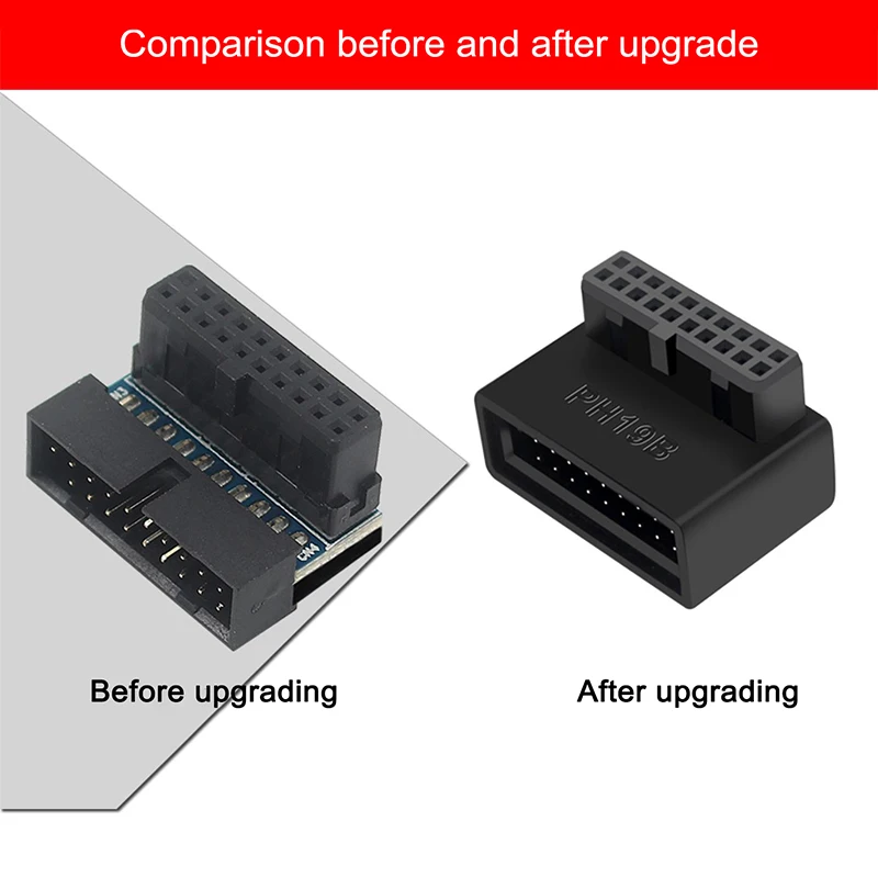 Computer Moederbord Header Adapter Connector Usb 3.0 19pin/20pin 90 Graden Desktop Converter Desktop Computer Accessoires