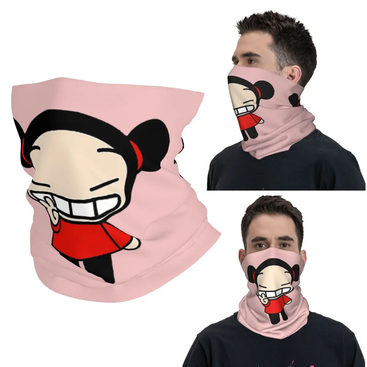 

Бандана с рисунком Pucca, шарф с принтом, многофункциональный головной убор для спорта на открытом воздухе, унисекс, для взрослых, ветрозащитный