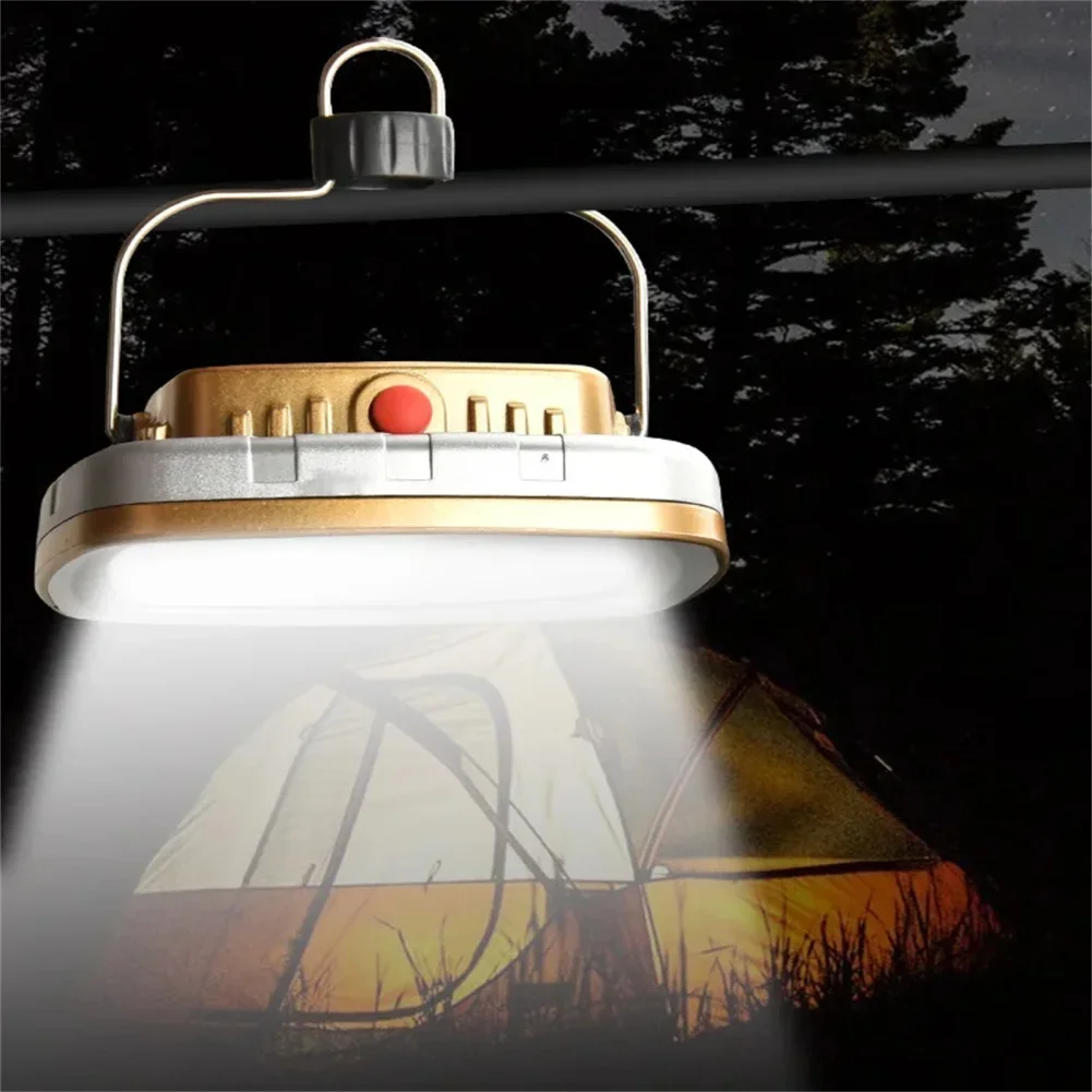 

Solar Portable Lighting Camping Lantern COB Tent Lamp with Handle Outdoor Waterproof Hanging Lantern For Garden Fishing Hiking