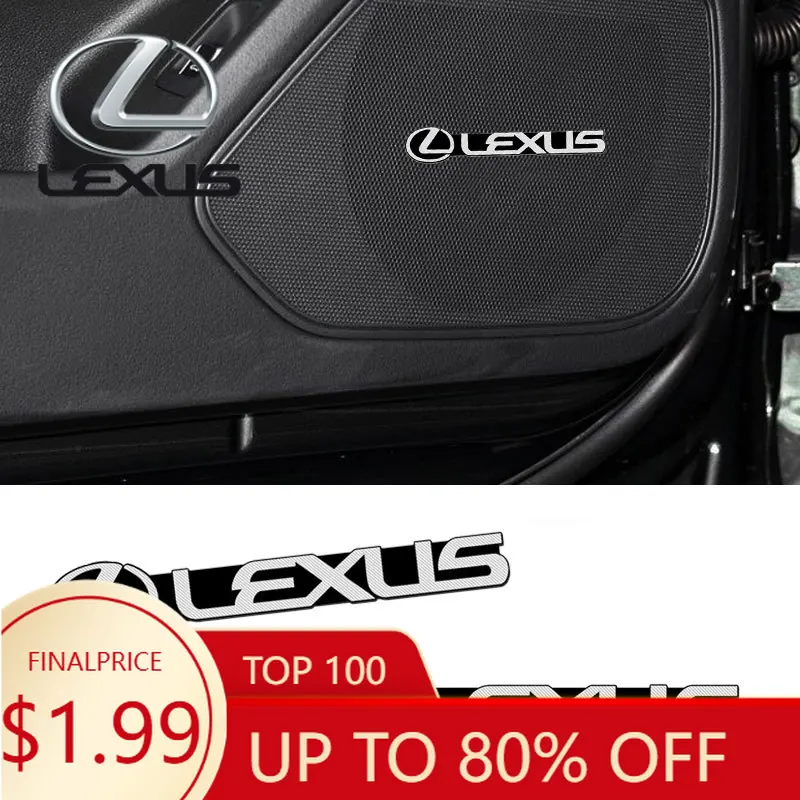 

Interior Mouldings Car Audio Decorate 3D Aluminum Badge Emblem Sticker For Lexus 250 300 RX 300 350 US 200 GX 400 460 LX GS450H