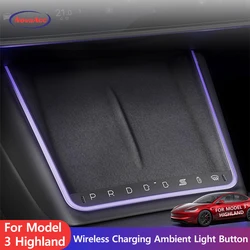 NovaAcc For Tesla Model 3 Highland Wireless Charging Dock with Ambient Lighting Smart Button Center Console Controller Inspired