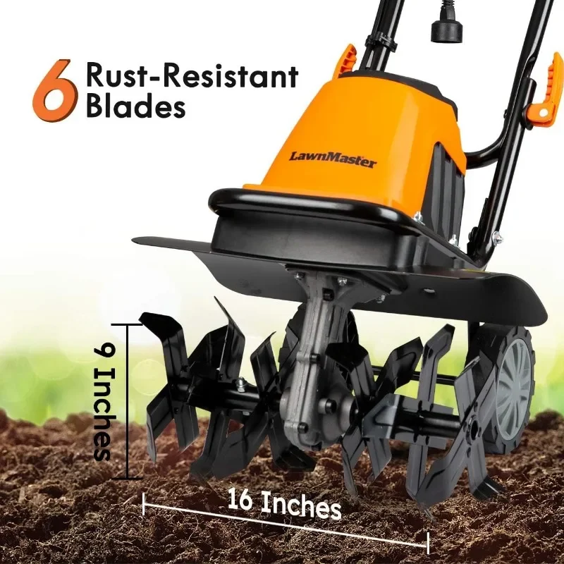 Lavadora eléctrica LawnMaster TE1016M de 10 amperios, 16 pulgadas, verde