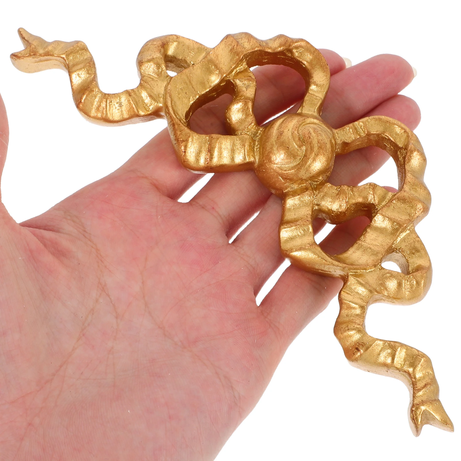 

1 set Retro Bow Wall Hanging Decor Golden Resin Frame Hanger Vintage European Design Kitchen Bedroom Bathroom Accessories