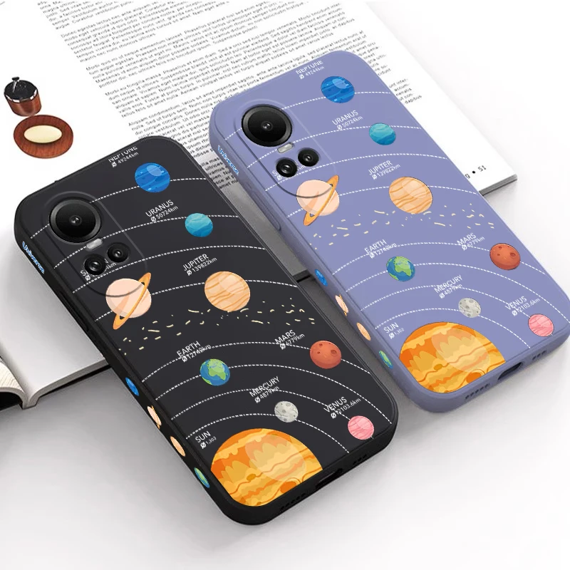 R eno 10 Fantasy Planet Silicone Phone Case For OPPO Reno 6Z 5F 5Pro 7Z 7Lite 7 8 8T 8Pro 10 10Pro 10ProPlus 12 12F 12Pro Cover