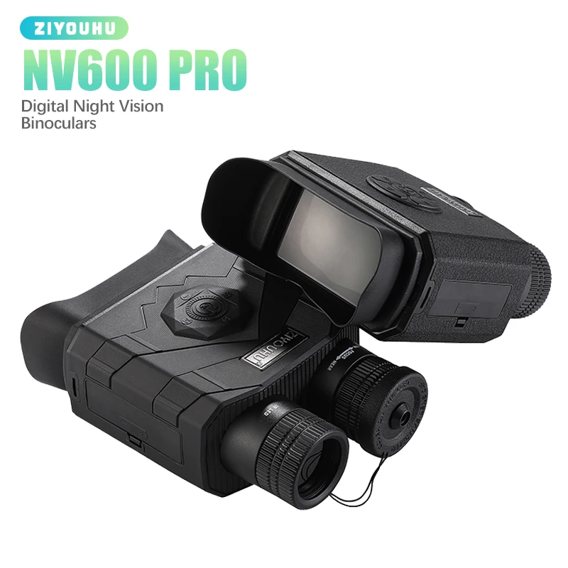 Night Vision Binoculars with LCD Display, NV600PRO, Digital Infrared 1080P HD 300m Range, 8X Zoom, 9 Level, IR for Dark Hunting