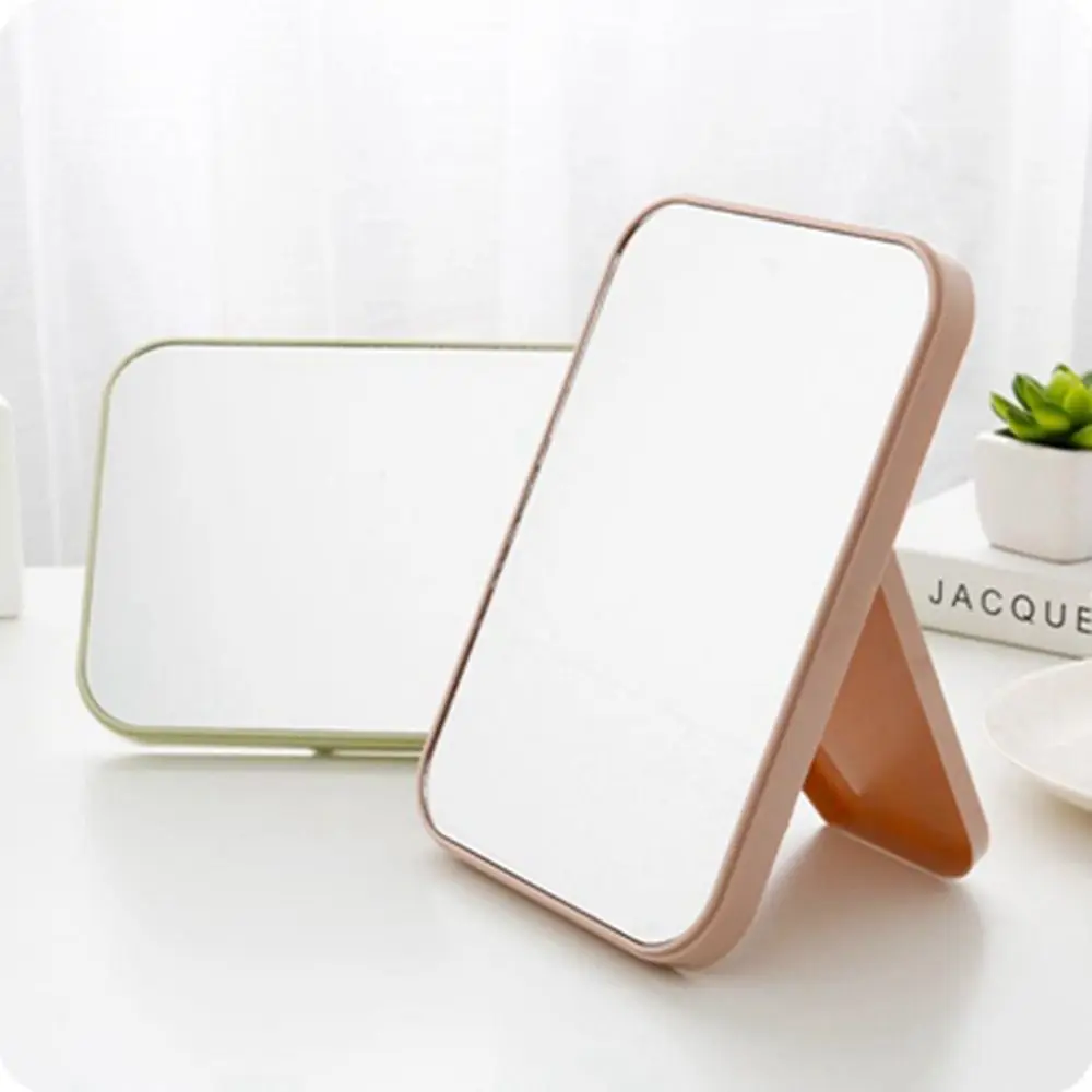 Desktop Folding Portable Makeup Mirror Student Dormitory Desktop Small Mirror Female Dressing Mirror with Princess Mirror