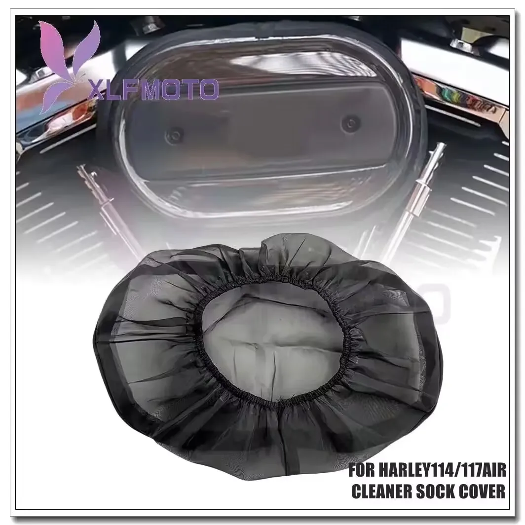 Motorcycle Air Filter Rain Sock Protective Dustproof Breathable Air Cleaner Cover Mask For HarleyTouring Softail Street Bob 114