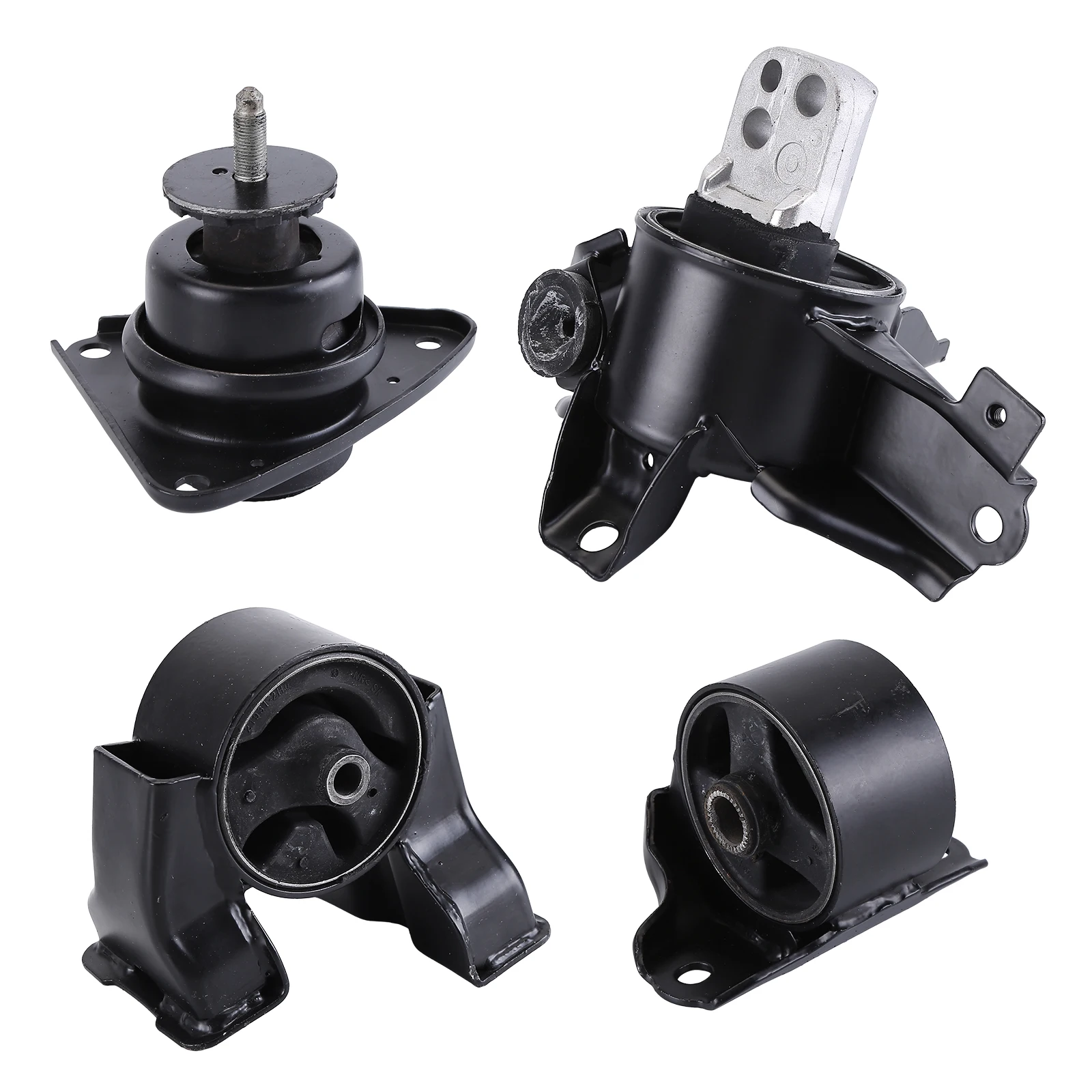 4PCS Engine Motor and Automatic Transmission Mount Set, Part Numbers: 7161, 7148, 7167, 7155, Compatible with 2007-2010 Hyundai