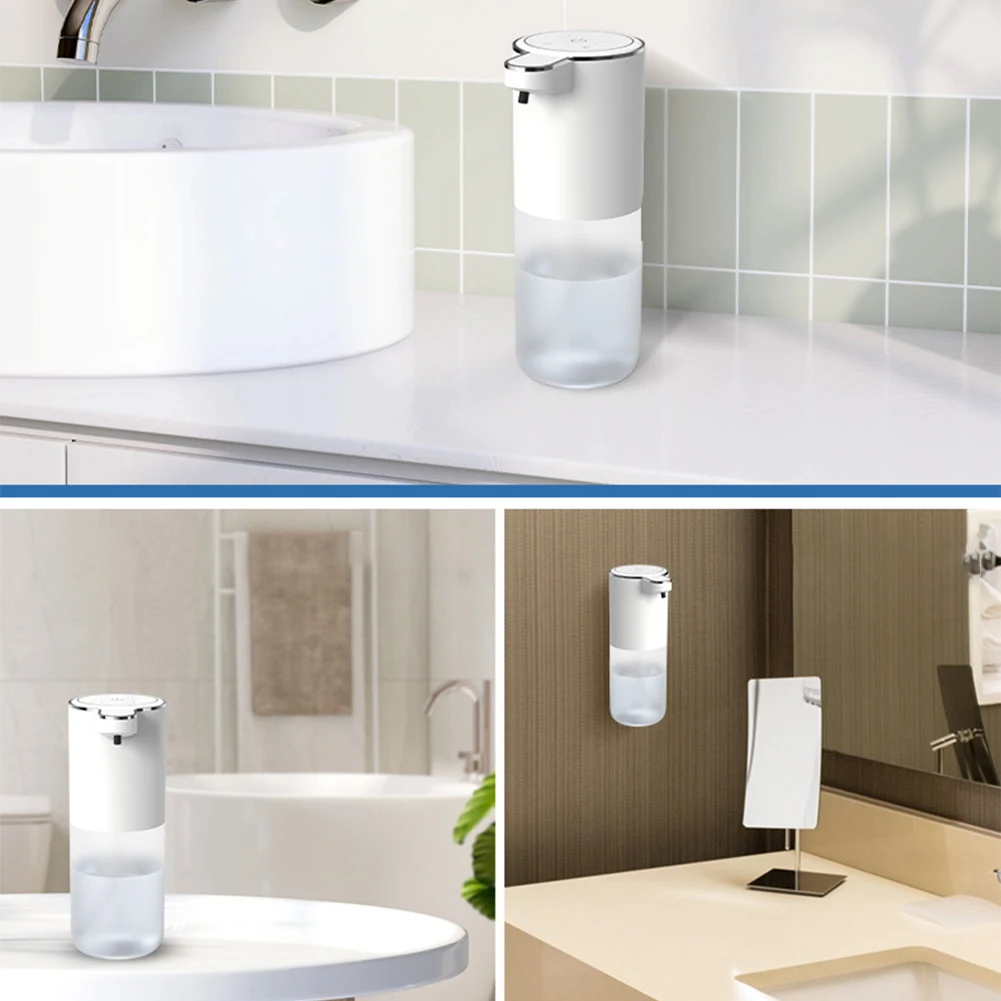 400ML Infrared Liquid Soap Dispenser Waterproof Electric Hand Sanitizer Dispenser with 4-Level Adjustable Foam Bathroom Supplies