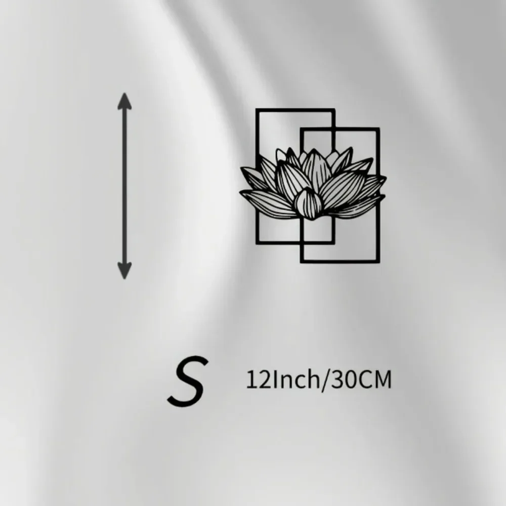 CIFBUY Wrought Iron Lotus Wall Art Decor, Rustproof Zen Garden Sculpture, Indoor Outdoor Home Accent