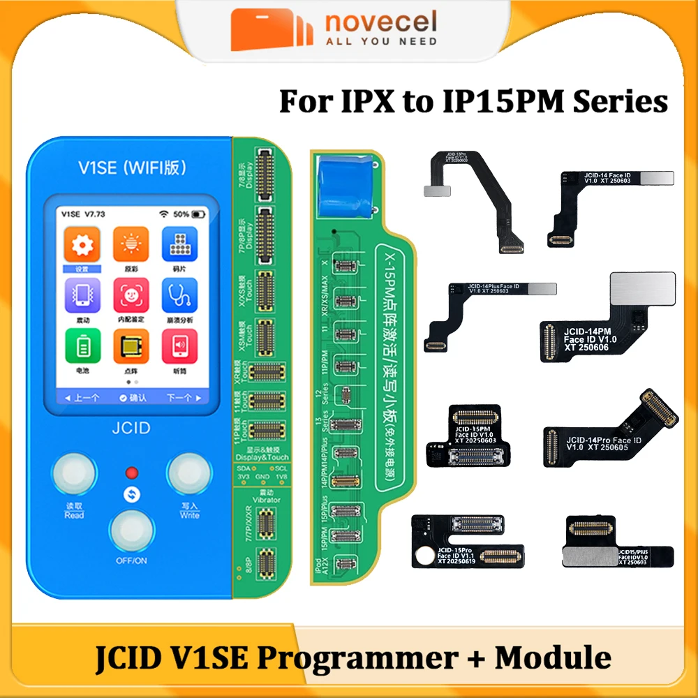 JCID V1SE True Tone Repair Battery Face ID Board Flex Cable Dot Matrix Detection Module For iPhone 16Pro Max 15 Plus 14 13 XS XR