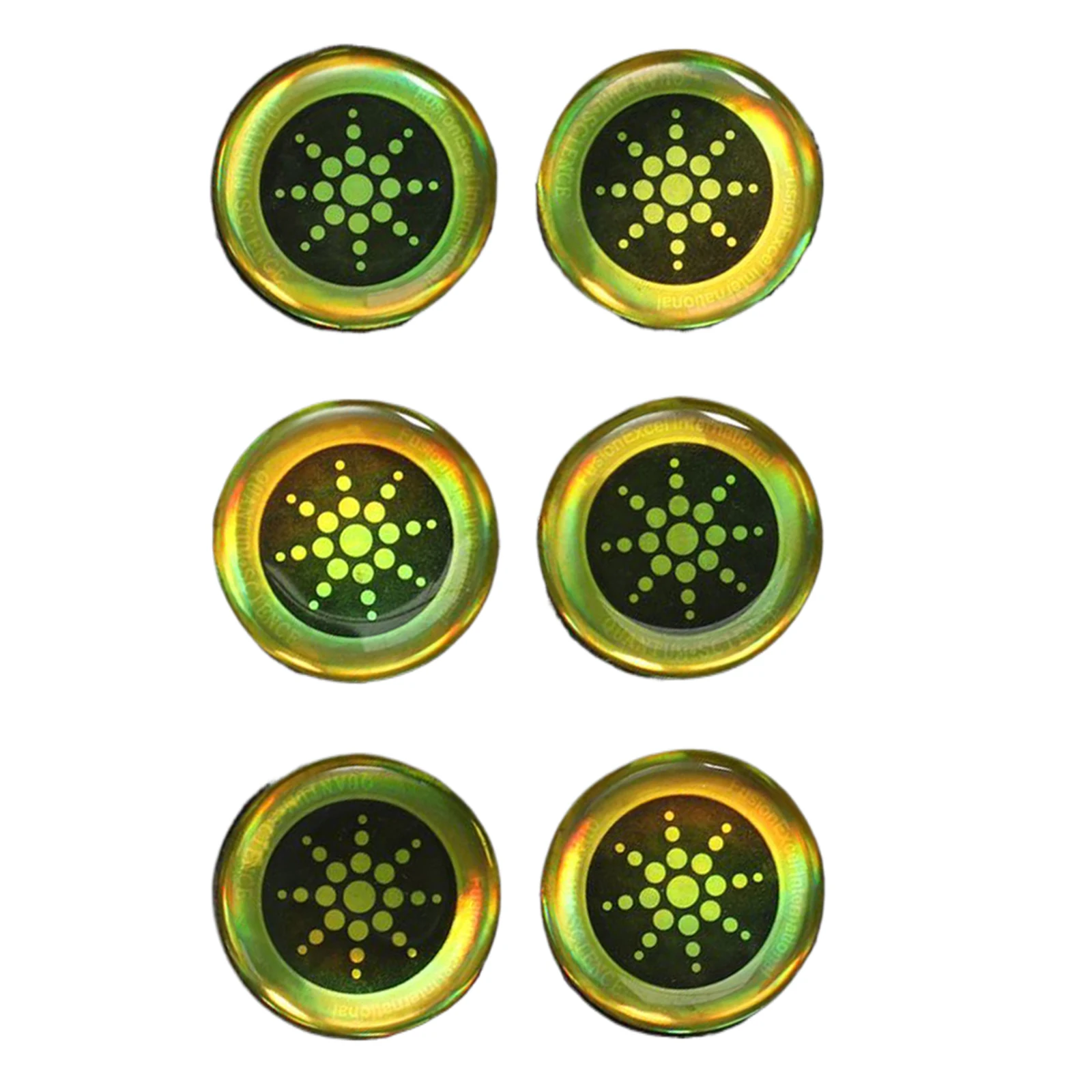 6Pcs Radiation Protection Stickers Mobile Phone And Computer Radiation Protection Shield Gold Round Household Appliances Sticker