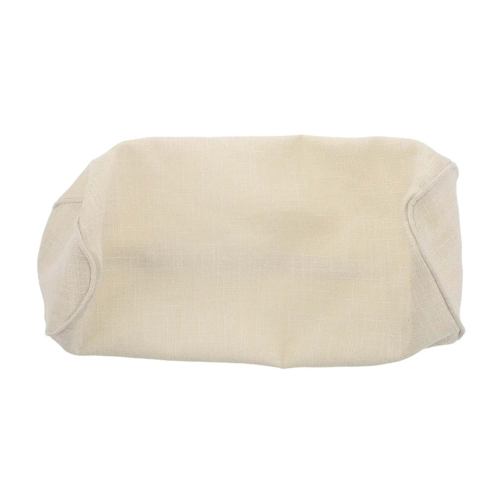 Cotton Linen Pillow Cover Round Cylinder Neck Pillow Case Ergonomic Lumbar Travel Neck Roll Support 15.7x5.9 Inch Soft