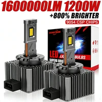 D3S D1S faros LED Canbus 1:1 HID D2S D4S D8S D1R D2R D3R D4R lámpara automática 1600000LM 1200W Plug & Play Turbo bombilla LED para coche