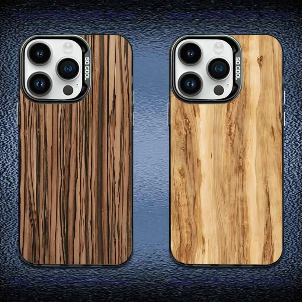 

N-Natural W-Wood-es Phone Case For iPhone 17,16,Pro,Max,e,15,14,Plus,13,12,Mini,11, Matte Colored Silver Luxury Cover