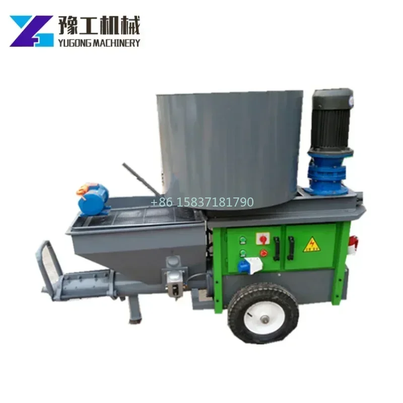 

Concrete Mortar Spraying Machine Shotcrete Plaster Projection Putty Machine Diesel Engine Cement Plaster Pump Mortar Sprayer