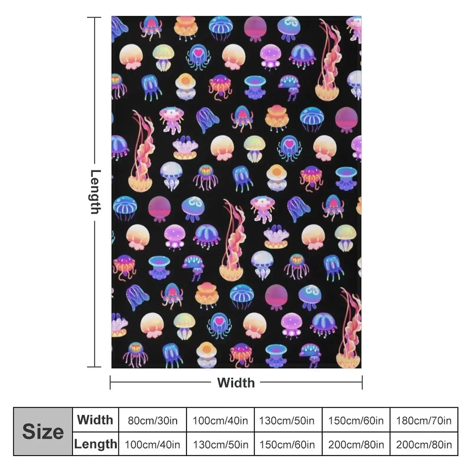 Jellyfish Day Throw Blanket Loose Large For Decorative Sofa Weighted blankets ands Flannels Blankets