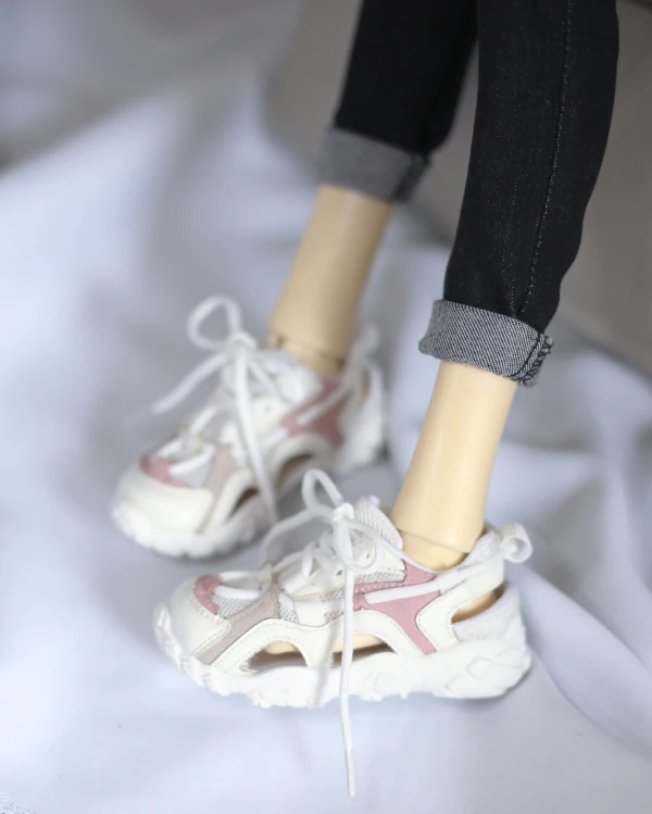 BJD Doll Shoes Leisure Sports Shoes Pink White Hollow Dad Shoes For 1/3 1/4 BJD SD DD MSD MDD SD17 POPO68 Uncle Doll Accessories