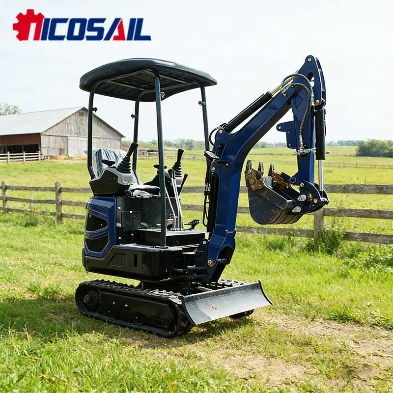 

1-2 Ton Construction Mini excavator bagger – EUR5 & EPA Certified, Rubber Tracks for Foundation Prep & Tight Space Excavation