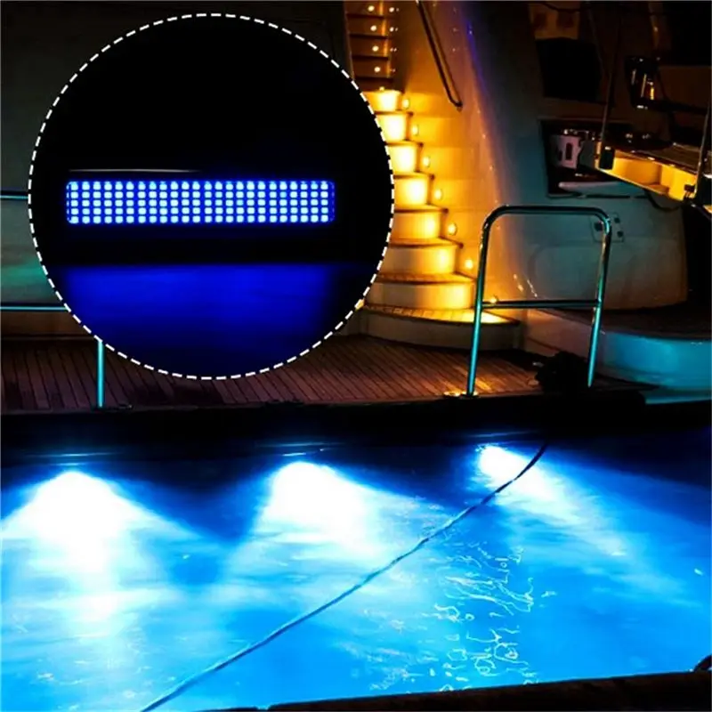 Reliable-2PC Transom Light 120 LED Underwater Boat Lights LED Waterproof Speedboat Navigation Lighting Boat RVS Yacht Accessorie
