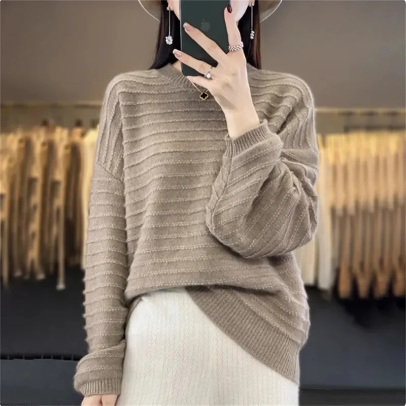 

2025 Women Sweaters Autumn Winter Long Sleeve Pullovers Knitwears Warm Pullovers Korean Fashion Bottoming Shirts Slim Fit Jumper