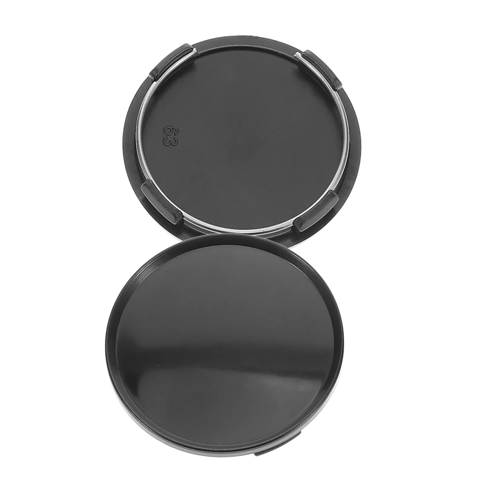 2Pcs Universal Wheel Center Hubcaps 63Mm Black Replacement Covers for Car Wheels Hubcap Rim Repair and Vehicle Customization