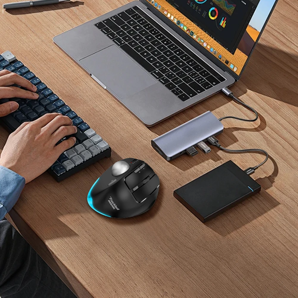 Vertical Gaming Mouse 2.4G Ergonomic Gamer Mice 8 Buttons 4800DPI 5 Level DPI for PC Computer Accessories