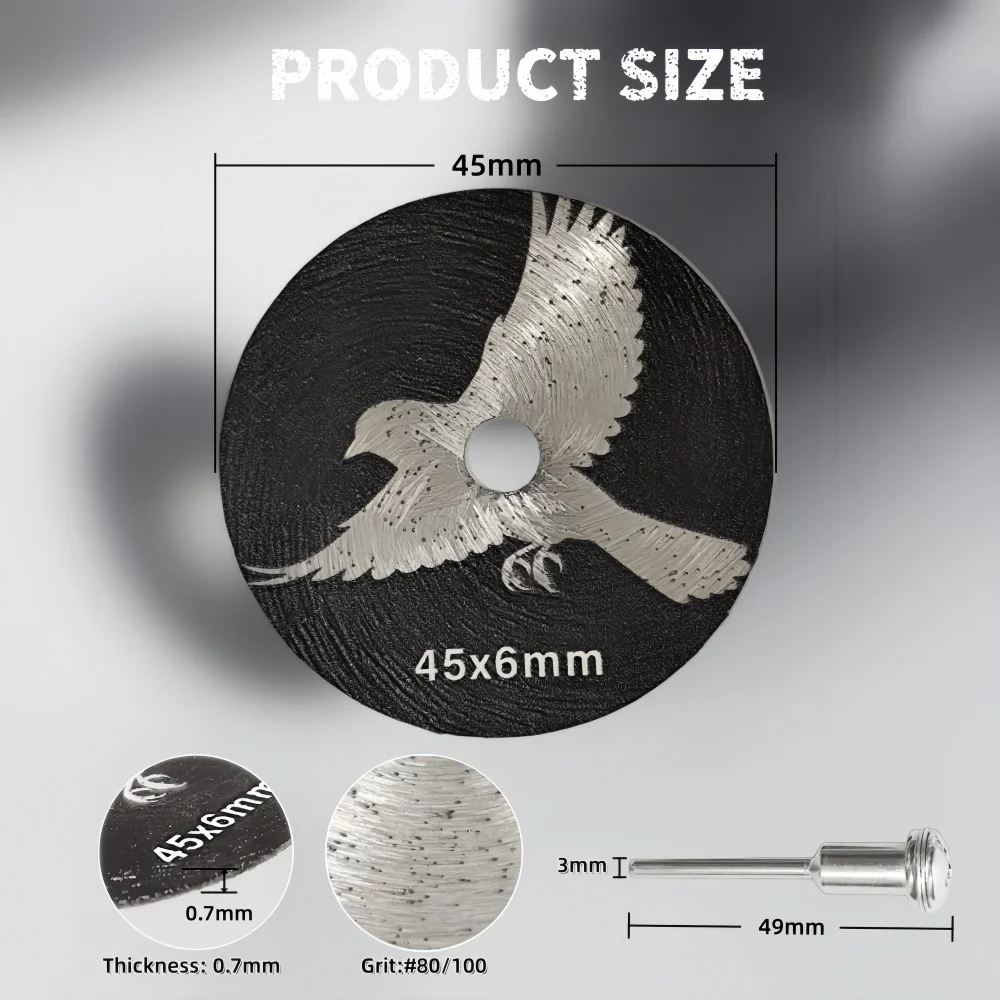 Ultradünne Mini-Diamanttrennscheibe für Fliesen, Keramik, Porzellan, Präzisionsschnitt mit Rundem Schaft, Diamant-Fliesensägeblatt 45mm – Detail 3