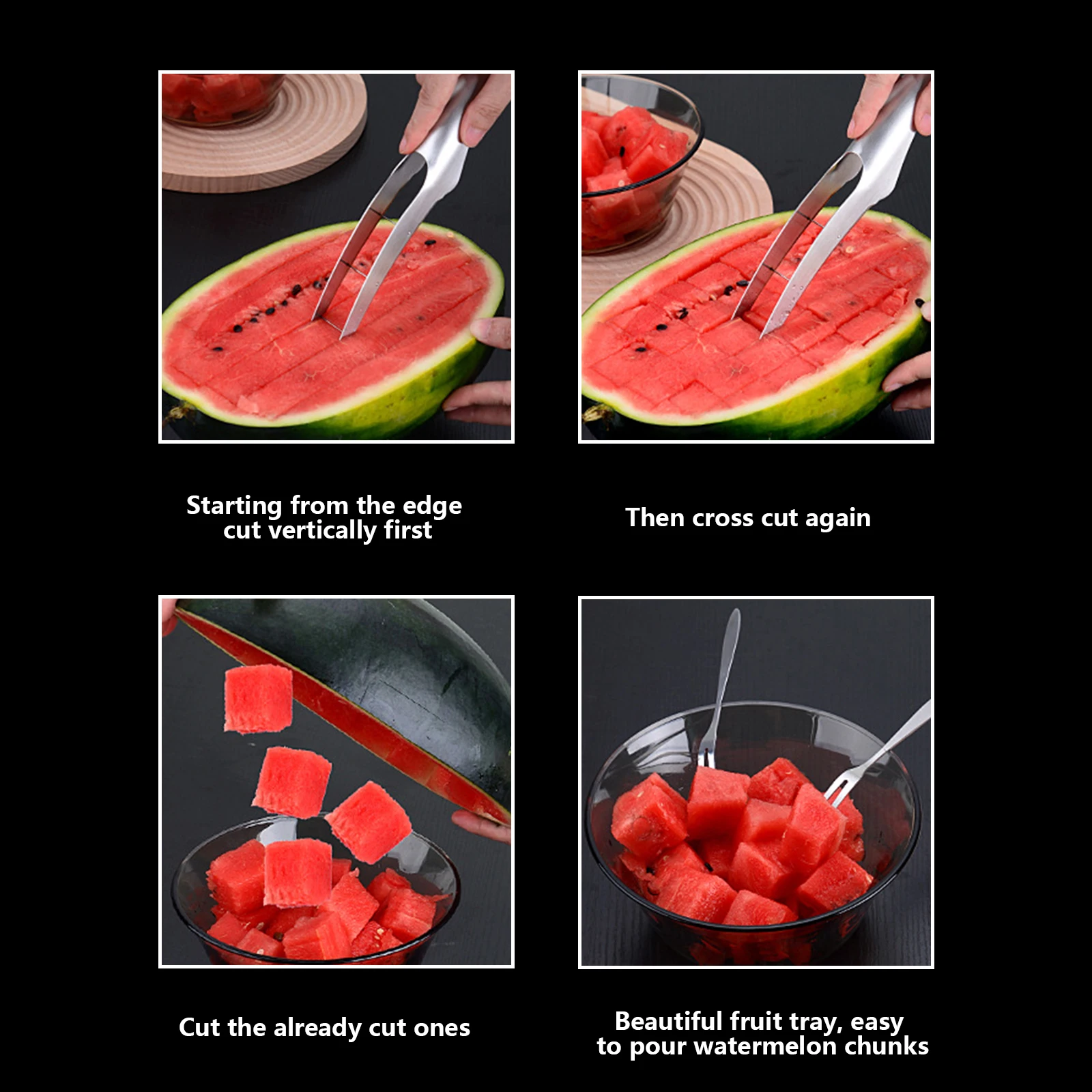 قطاعة مكعبات البطيخ من الفولاذ - مراجعة Watermelon Slicer Cutter وسعره