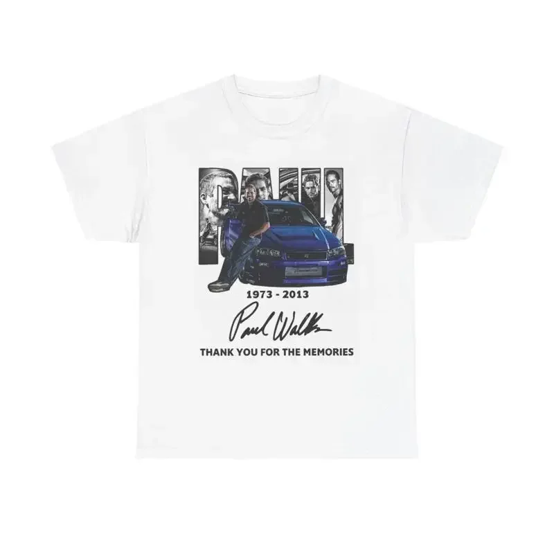 Paul Walker Retro T Shirt Fast And The Furious Heavy Cotton