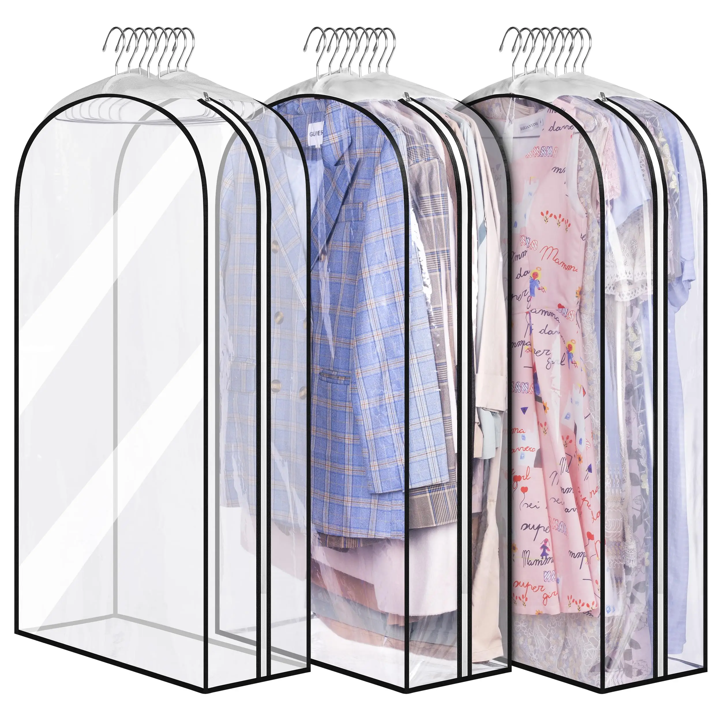 Gusseted All Clear Garment Bags , 40\