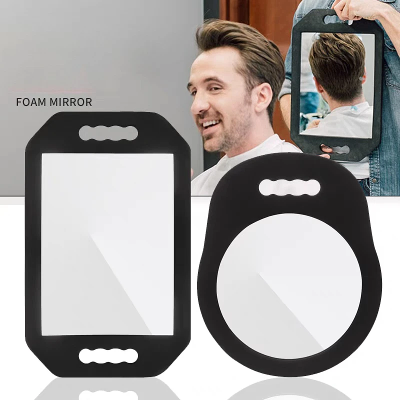 Salonspiegels Professionele kapper achterspiegel voor kapsalon Handheld Beauty Barber Hoge dichtheid EVA-schuimspiegel Kapsalon