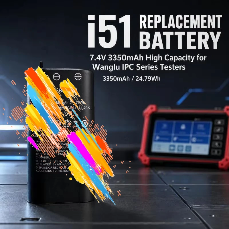 I51 Replacement Li-ion Battery 7.4V 3350mAh for Wanglu IPC-5000PLUS IPC-5100PLUS IPC-5200PLUS CCTV IP Camera Tester