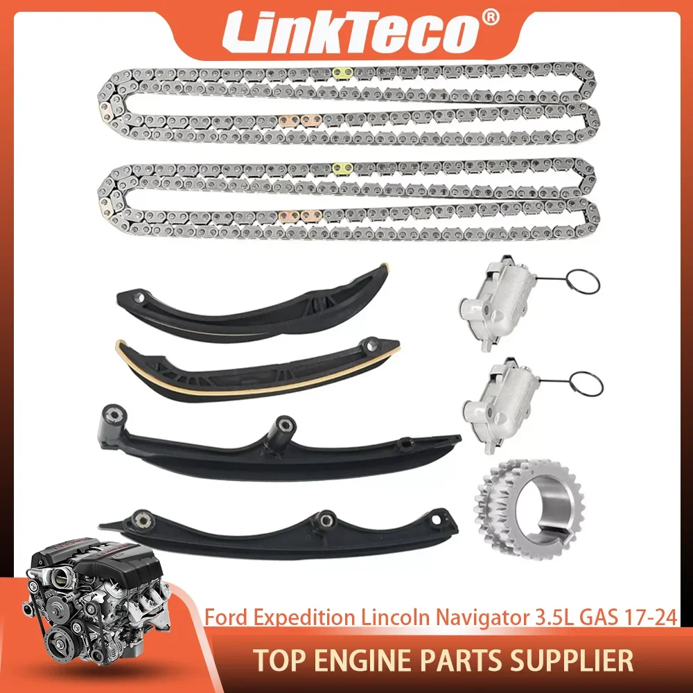 Engine Timing Chain Kit For Ford F150 Expedition Lincoln Navigator 3.5L 3496CC V6 GAS DOHC 2017-2024 HL3Z-6B274-B HL3Z-6306-A