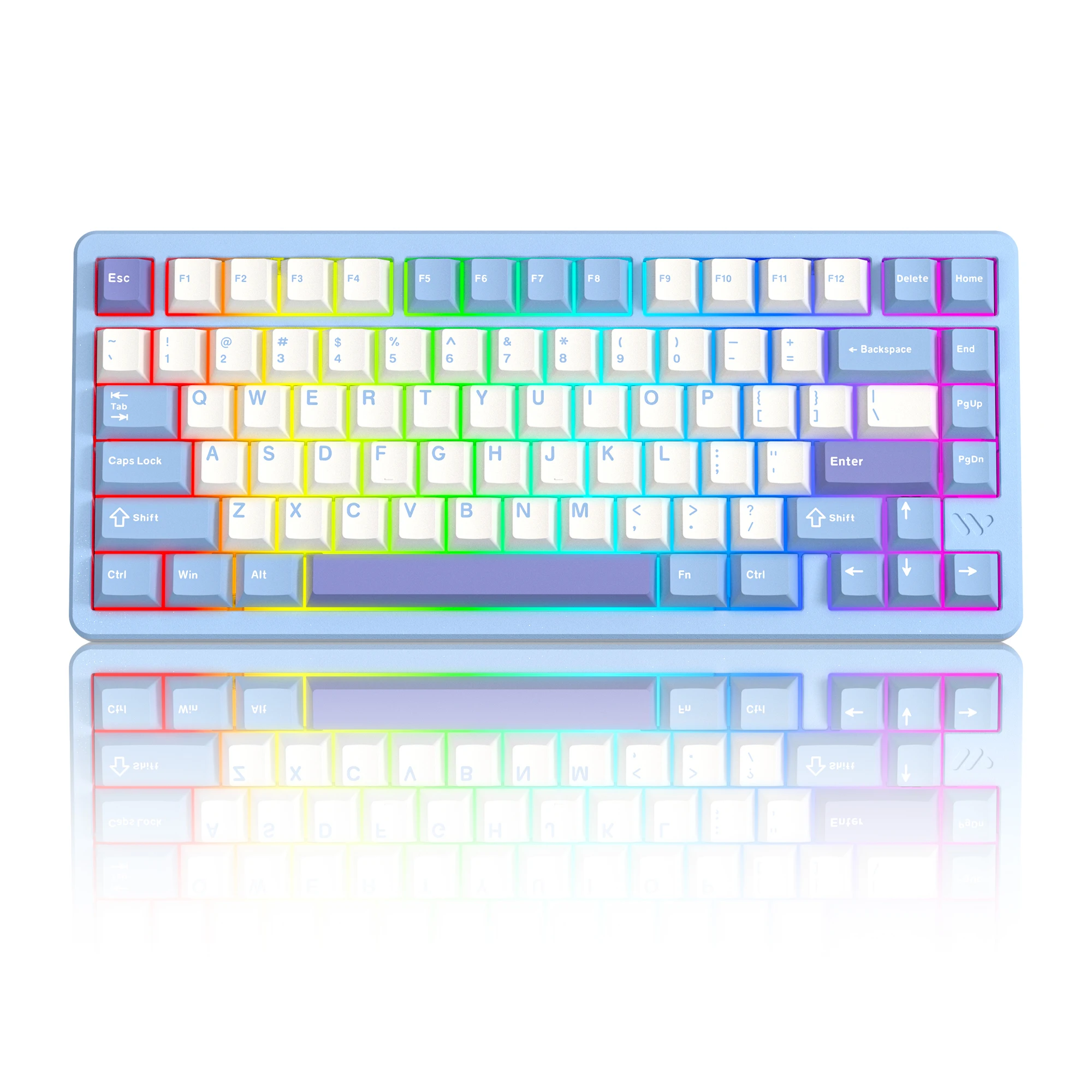 

Womier SK75 75% Keyboard with Full Aluminum Wireless 3-Modes Gasket Mechanical Keyboard VIA RGB Hot Swap Gaming Keyboard for PC