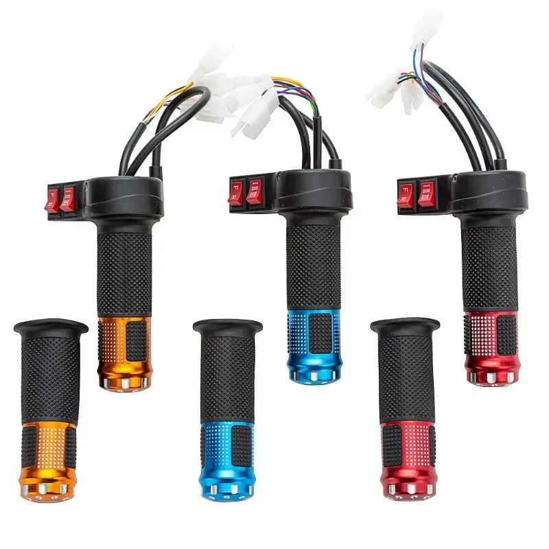 Poer 3-Speed Electric Bicycle Throttle Grip Handlebar for Trike Accelerator Forward Backward Control
