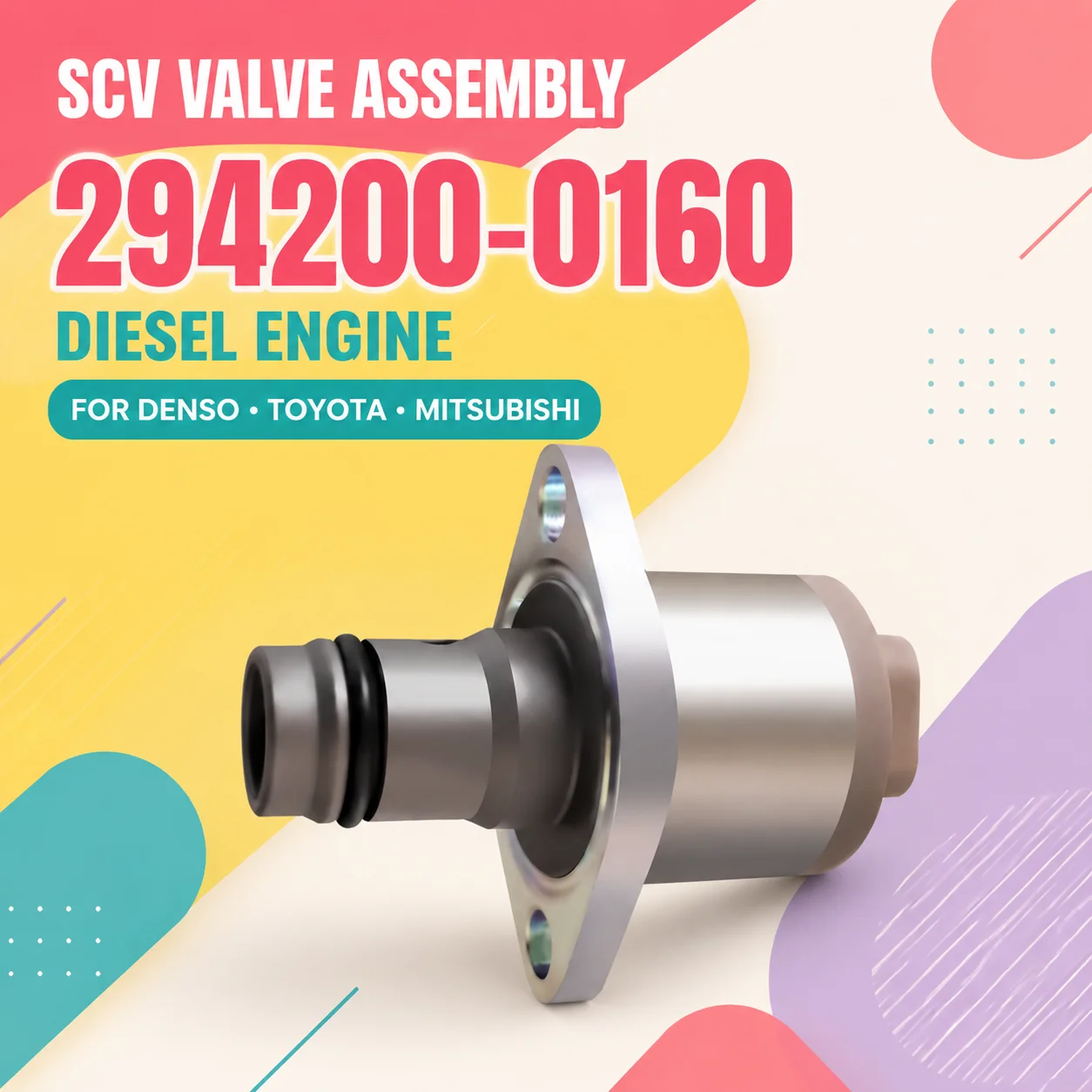 294200‑0160 Suction Control SCV Valve Assembly, Spare Accessory For Denso Toyota Mitsubishi Diesel Truck Engines.LI0130
