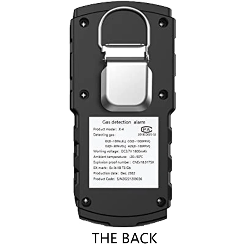 4 In 1 Air Monitor, Rechargeable Detector Air Quality Tester, High Accuracy Sound Light Vibration Alarm LCD Display