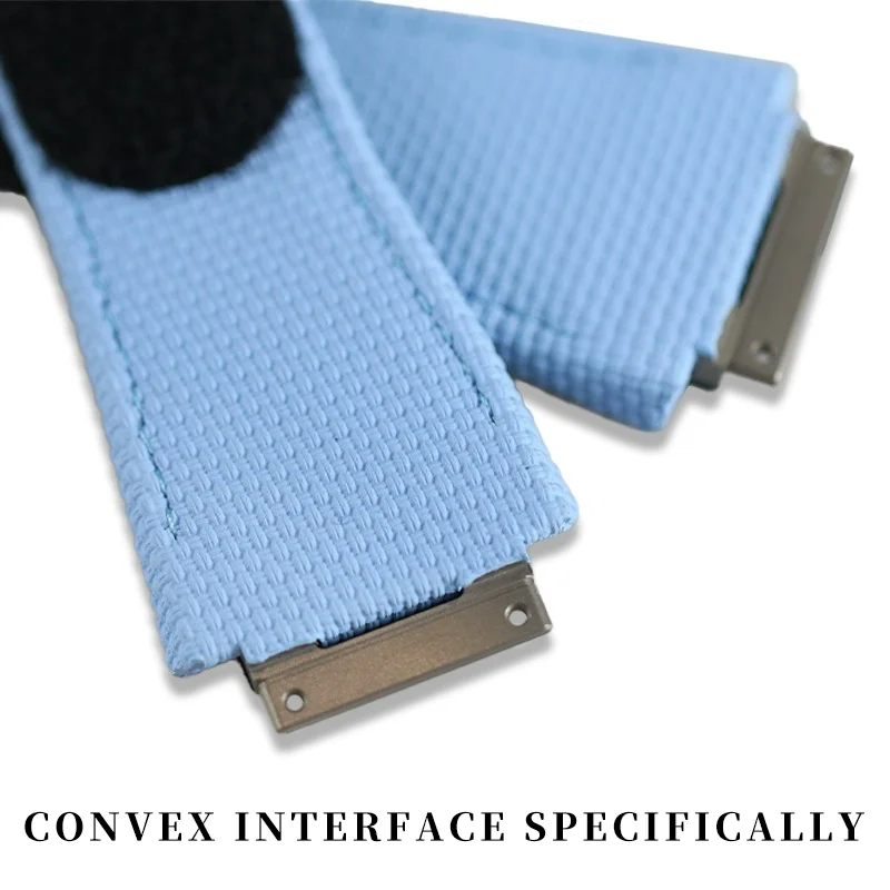 FOR RICHARD MILLE RM011 RM030  RM005 SERIES   FKM VELCRO RUBBER  WATCH STRAPS